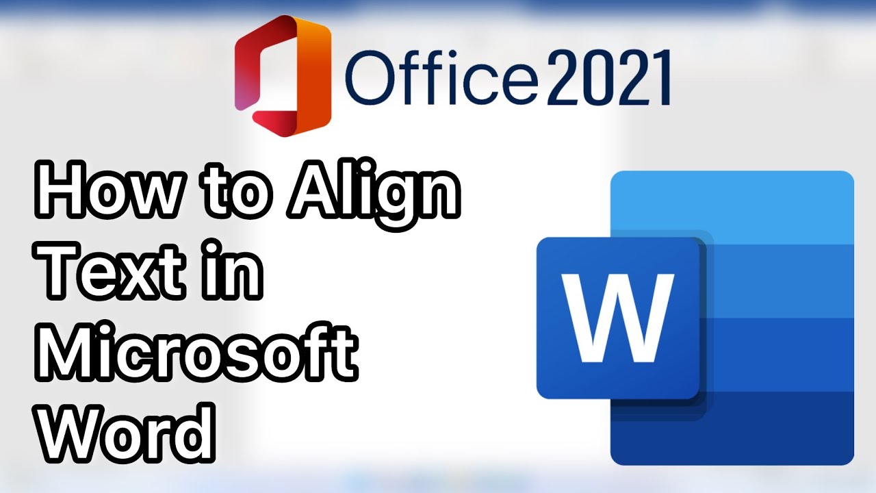 How to Align Text in Microsoft Word - YouTube