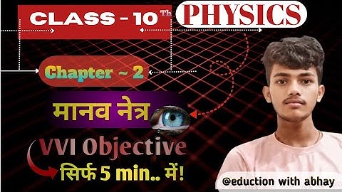 physics Class 10th||Science (मानव नेत्र) objective Question||science objective||#viralvideo