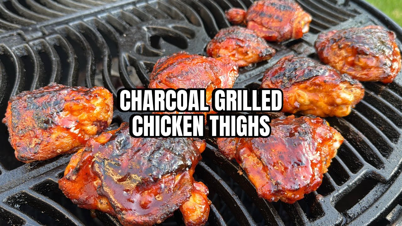 Crispy BBQ Chicken Thighs on a Charcoal Grill — watch on YouTube