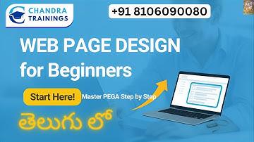 {తెలుగు} First Webpage design-Pega || Regular batches || Call/WApp +91 8106090080|| #pega