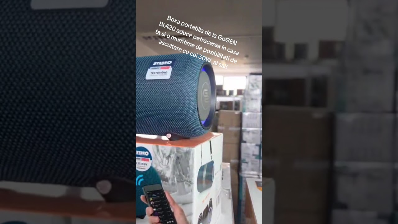 25%Boxa portabila cu radio, GoGEN BS 420BL, 30 W 