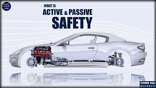 What is Active and Passive Safety technology features in cars MASERATI vehicles shown.