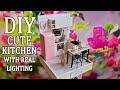 Miniature kitchen  diy dollhouse kit corner of happiness cute room taste of life