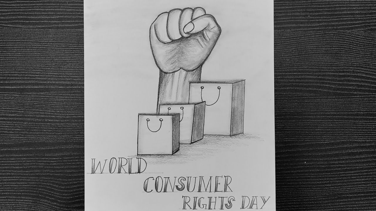 National Consumer Rights Day Drawing  Consumer Protection Poster Drawing  Consumer  Rights Day  YouTube  Poster drawing Consumer protection drawings Poster