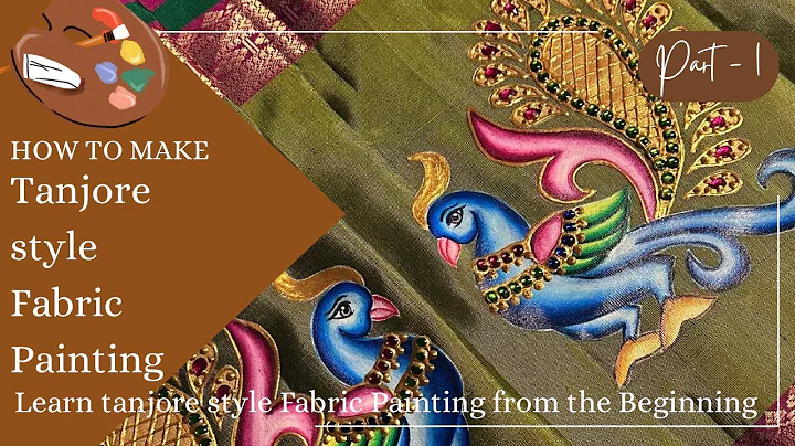 How to make tanjore style Fabric Painting part- 1 | step by step painting |Fabric Painting tutorial
