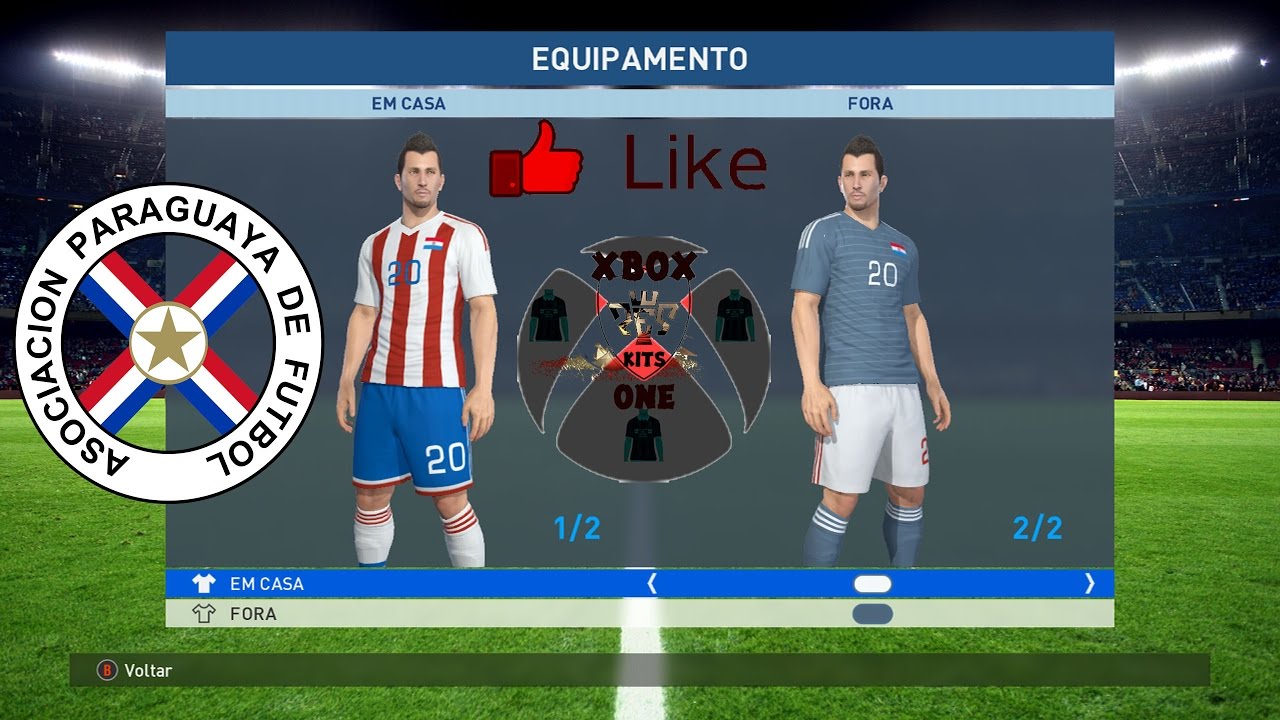 PES 2017 PARAGUAI KITS TUTORIAL XBOX ONE - YouTube