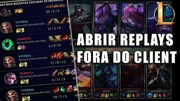 Tem como ver replay do lol pelo celular?