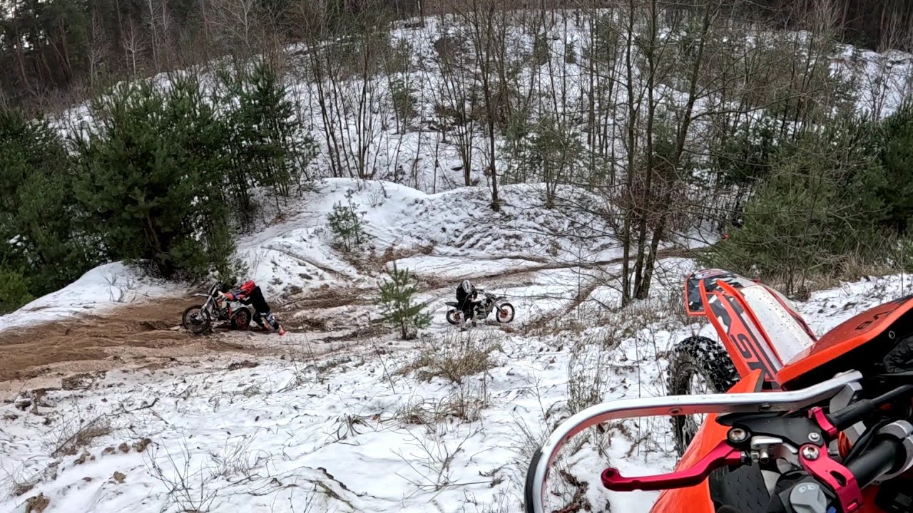 ЕНДУРО В КАРЬЕРЕ в зимку STN V8. KOVI PRO. KOVI 2T.PRO
