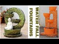 DIY - Cement Craft 2 Indoor Desktop Waterfall Fountains | Beautiful Indoor Tabletop Water Fountains