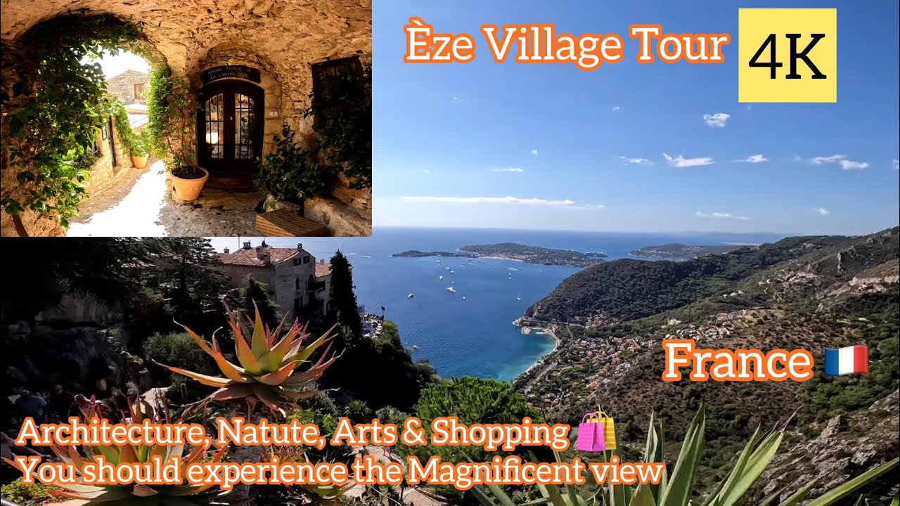 [4K]🇫🇷Èze Village France Walking Tour French Medieval Village