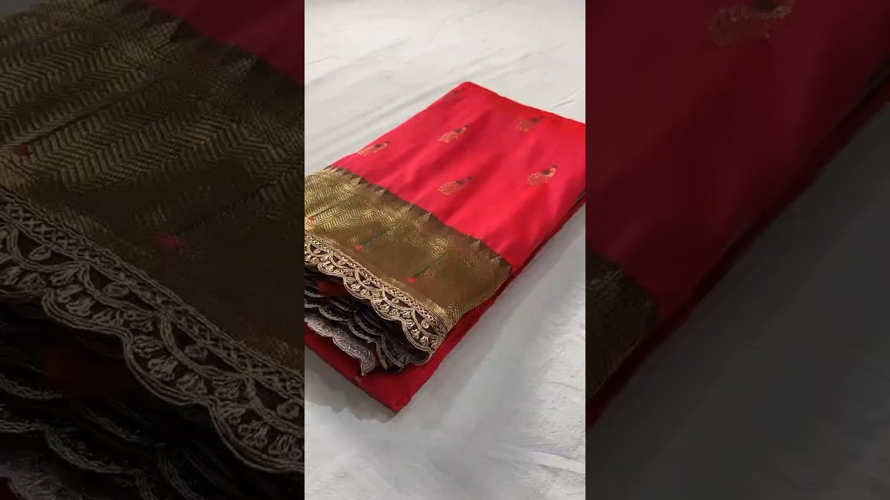 Paithani Soft Silk Scallop Border Lace Saree