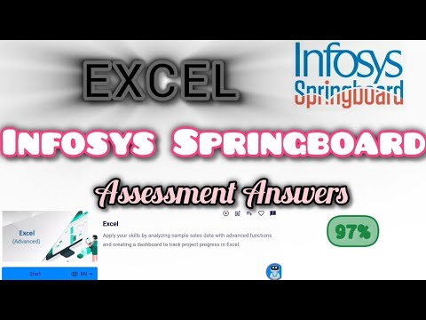 EXCEL | Assessment Answers | Infosys Springboard - YouTube