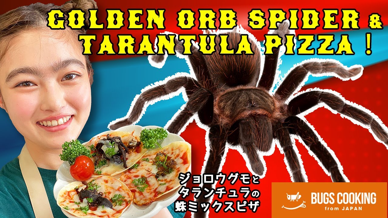 Golden Orb Spider Tarantula Pizza Insect Cuisine Youtube Golden Orb Spider Tarantula Pizza Insect Cuisine Youtube