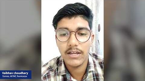 NETAP Trainee Testimonial - Mr. Vaibhav Choudhary