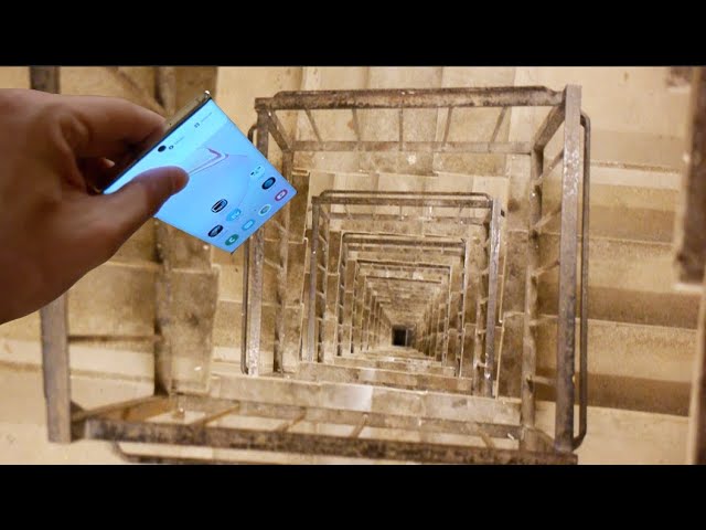 Dropping a Samsung Galaxy Note 10 Down Spiral Staircase 300 Feet - Will it Survive? class=