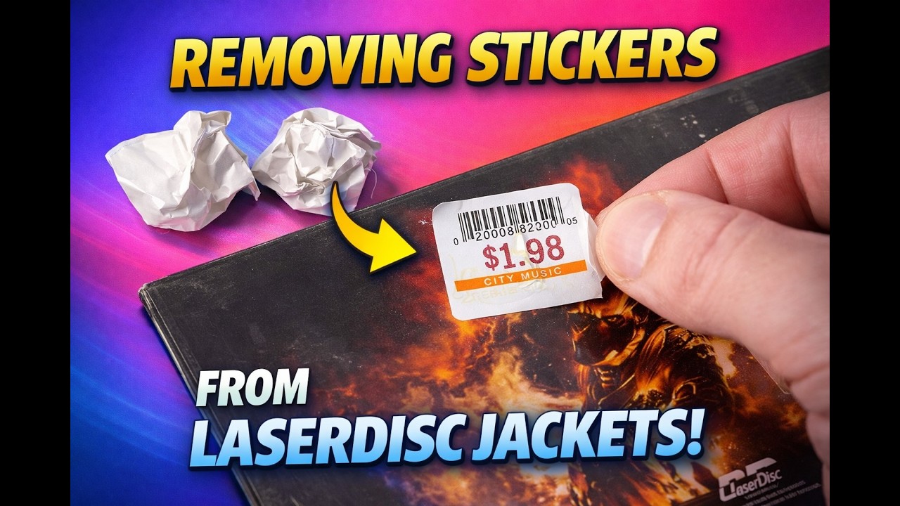 Laserdisc Jacket Sticker Removal