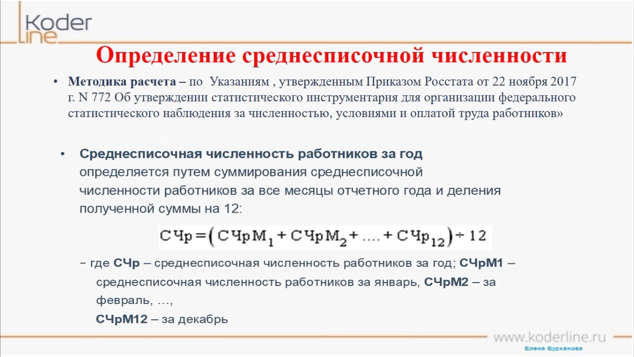 Таблица среднесписочной численности