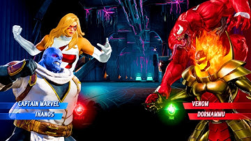 Captain Marvel & Thanos vs Venom & Dormammu (Hardest AI) - Marvel vs Capcom infinite gameplay