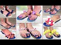 10 Beautiful  Sandal making !! Best Out of waste | Old Clothe Handmade Things