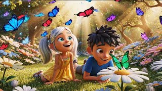 রঙিন প্রজাপতির সাথে মিনি ও রাজুর খেলা 🦋 | বাচ্চাদের জন্য নতুন বাংলা কার্টুন | Bengali Kids Story screenshot 1