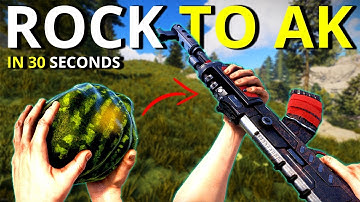 THE FASTEST EVER ROCK TO AK! - Rust Solo Survival