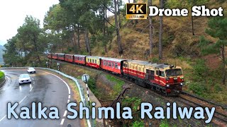 Kalka Shimla Railway Epic Drone Shot #shimla #himachal #nature #trainsunlimitedbyrks #trainvideo