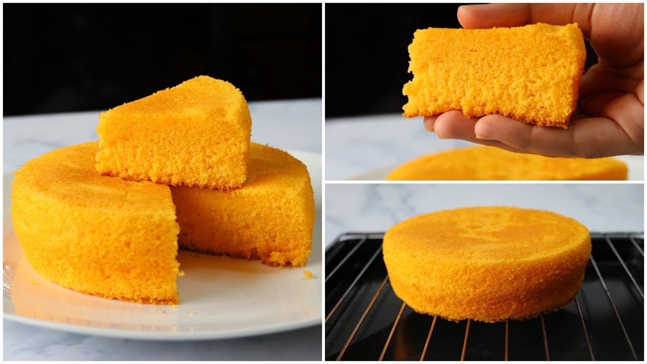 Easy Orange Cake Recipe Without Oven | 2 Egg Orange Sponge Cake Recipe | How To Make Orange Cake