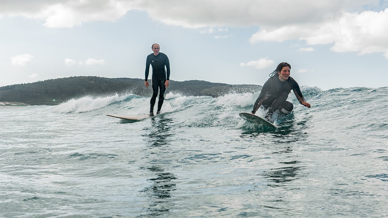 Longboard surf en Galicia, España YouTube