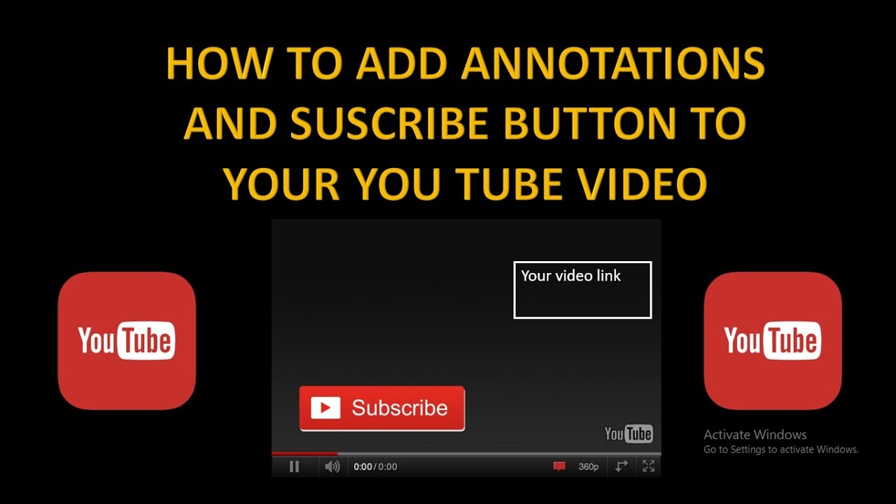 HOW TO ADD ANNOTATIONS AND SUBSCRIBE BUTTON TO YOUR YOUTUBE VIDEO - YouTube