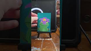 what should I do to fix it?? #art #aceo #painting #miniart #miniatureart
