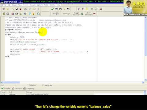 class 984 Algorithms and Logic Programming   Exerc Balance at Pascal