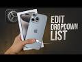 How to Edit Drop Down List in iPhone (tutorial)