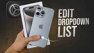 How to Edit Drop Down List in iPhone (tutorial)