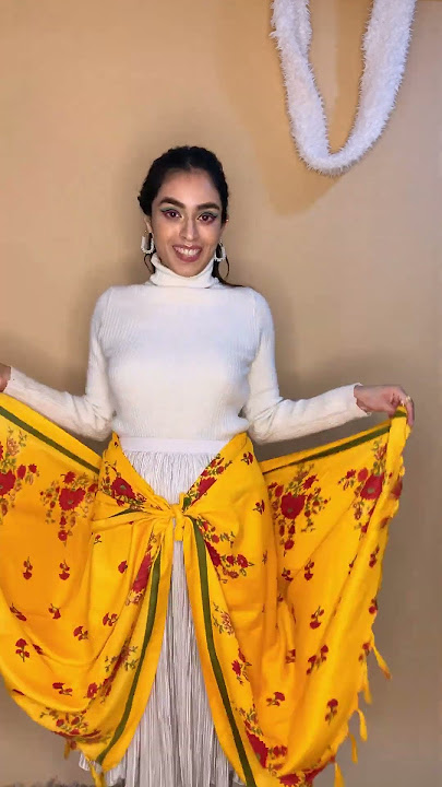 DIY shawl hack for Winters || Shawl/Stole DIY || shawl ideas for winters || Stole as a top #SHORTS