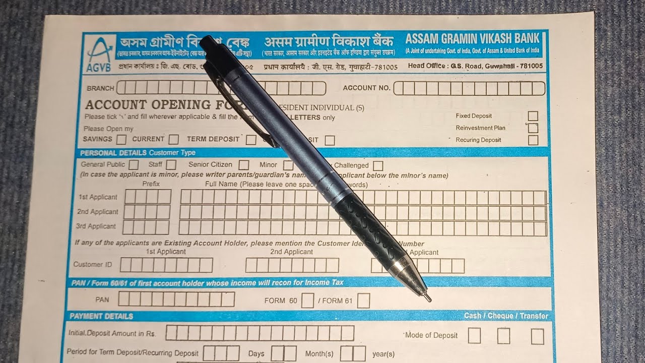 How To Fill Assam Gramin Vikash Bank Account Opening Form Complete how-to-fill-assam-gramin-vikash-bank-account-opening-form-complete