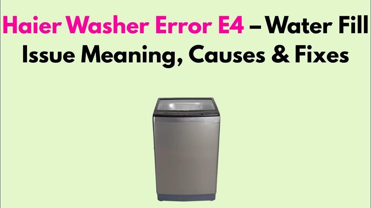 Frigidaire Washer Code E4: Quick Fixes to Save Your Laundry Day