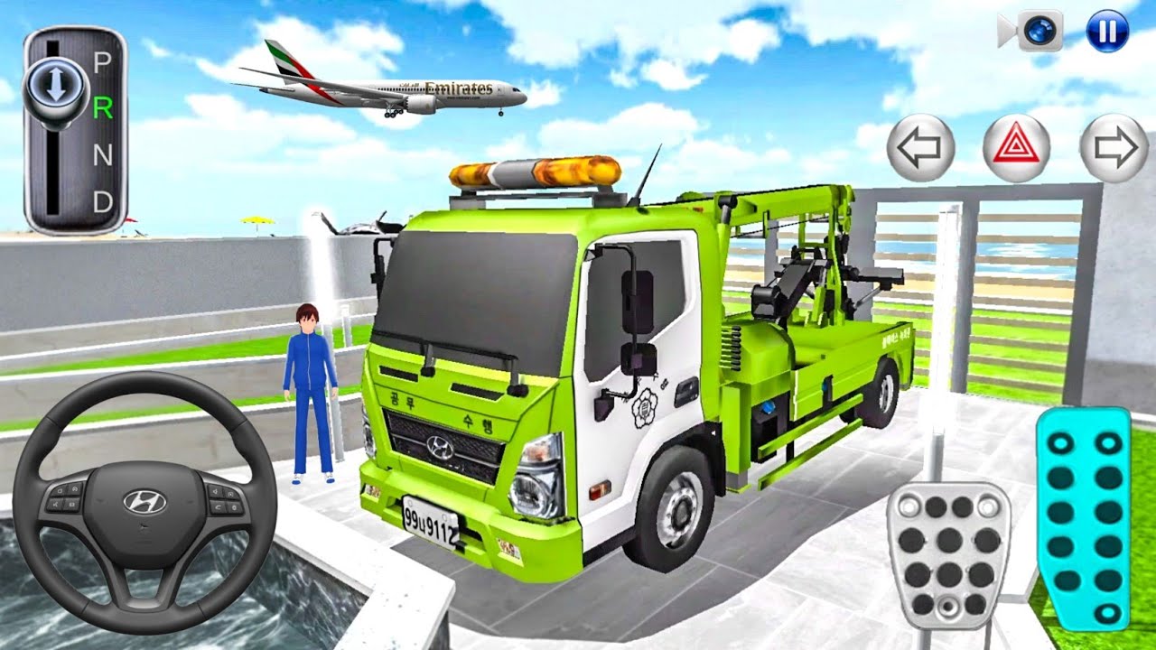 New Green Tow Truck in Ocean Villa - 3D Driving Class Gameplay Android ios - 2026 Driving Car Games