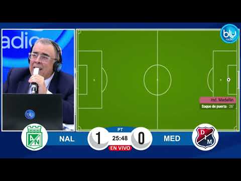 GOAL FOR NACIONAL! César Haydar puts the Verdolaga ahead 1-0 against Medellín