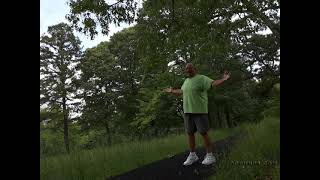 George Out Walking with the Crazy Turkeys at Cowpens