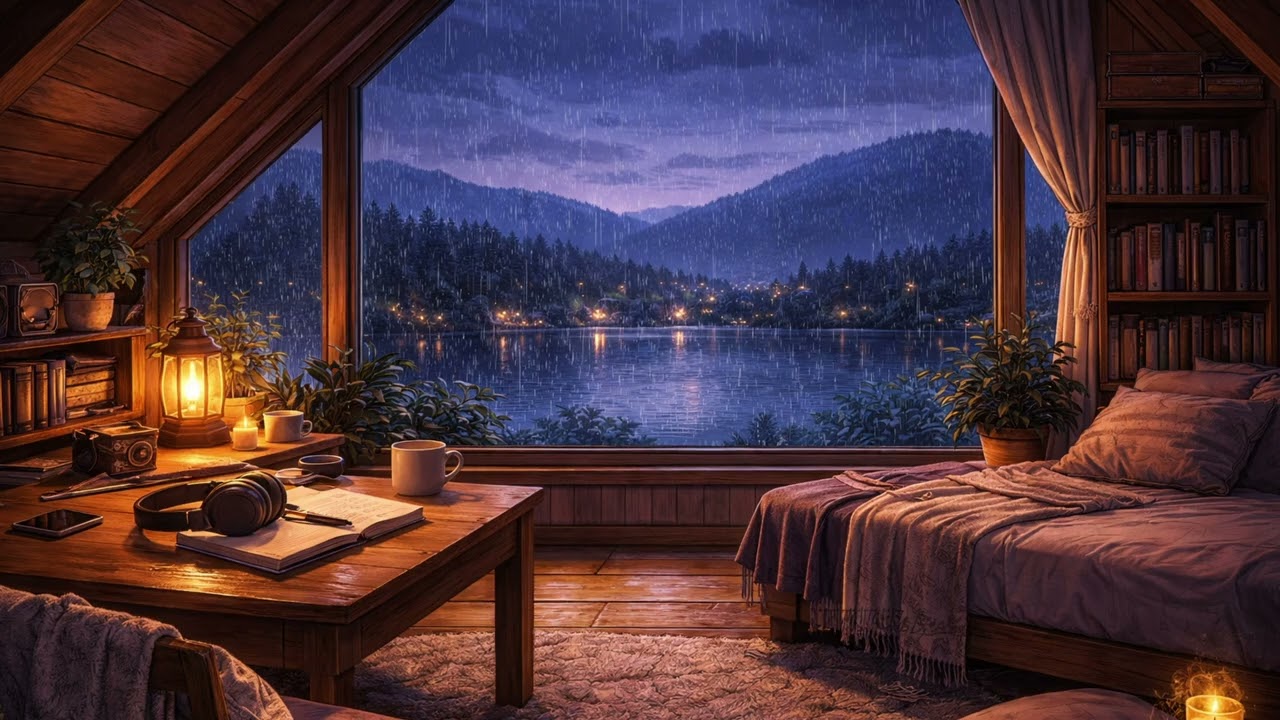 Quiet Rooms, Rain Outside 🌧️ | 1 Hour Lofi Mix for Focus & Relaxation