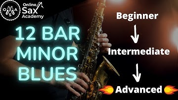 How to play a 12 Bar Minor Blues: 3 Solos for Beginner, Intermediate and Advanced Players #39