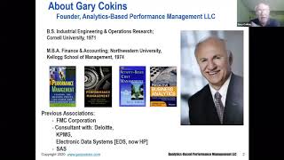 Webinar on Business Analytics for Financial Decision Making by Gary Cokins - 2 Aug 2020