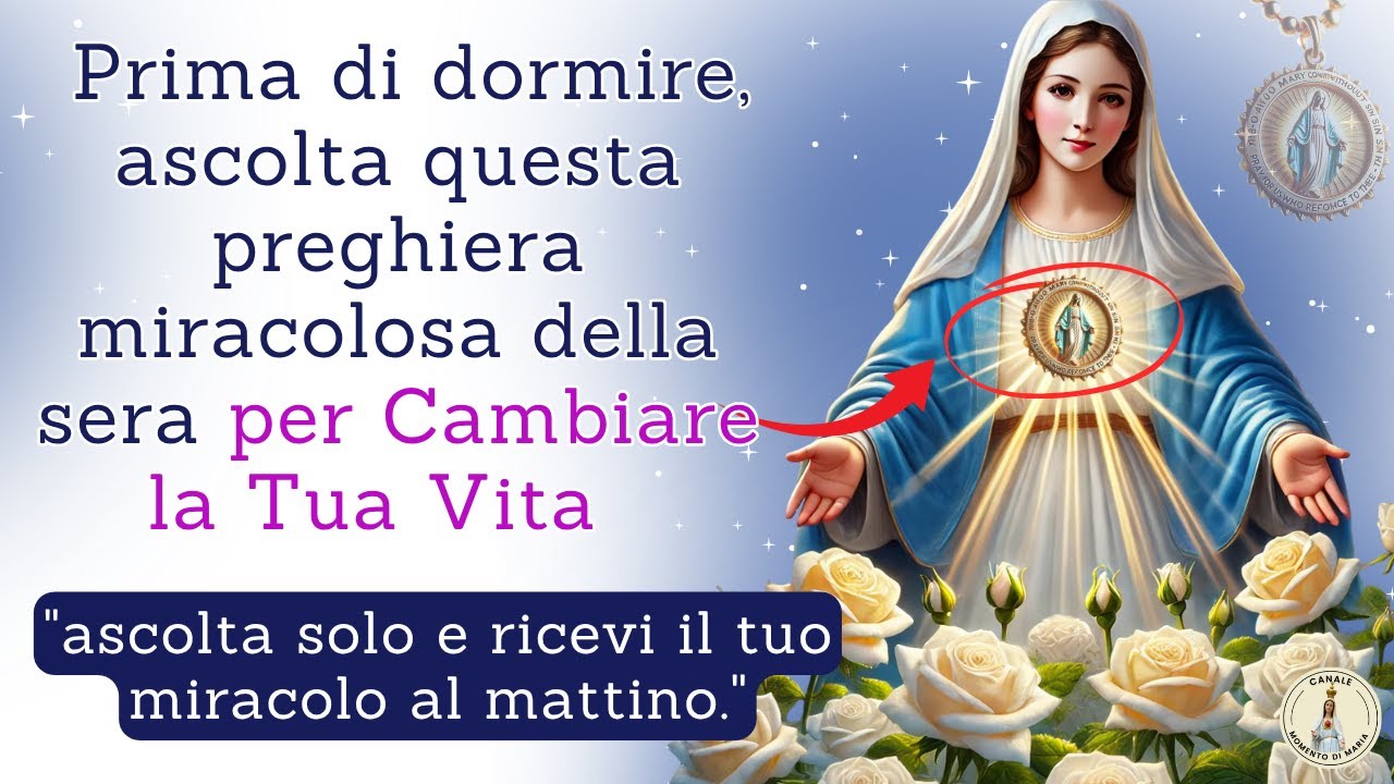 Preghiera Notturna con la MEDAGLIA MIRACULOSA✨ Dormi Protetto sotto lo Sguardo di Maria