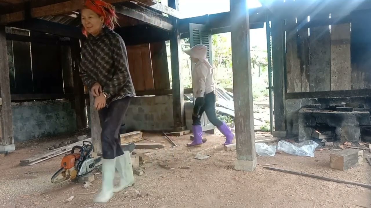 poor people in the highlands build makeshift houses to survive