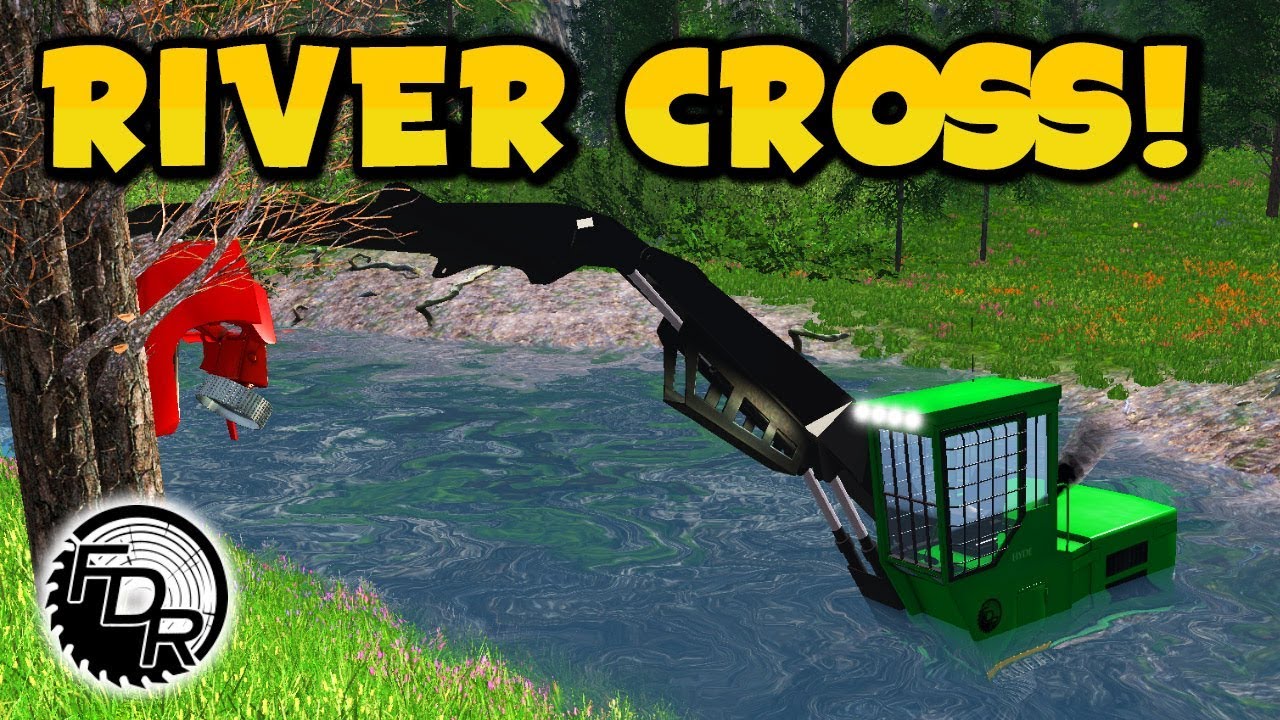 Failed River Crossing! | Farming Simulator 2017 | Logging & Forestry