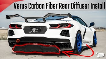 Verus Carbon Fiber Rear Diffuser Install For C8 Corvette - Paragon Performance