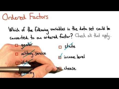 Ordered Factors - Data Analysis with R
