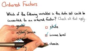 Ordered Factors - Data Analysis with R