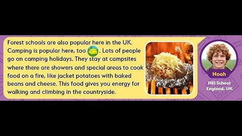 Unit 6 - PB pg. 68 - activity 1 - What can you do in the countryside where you live? - Noah, England