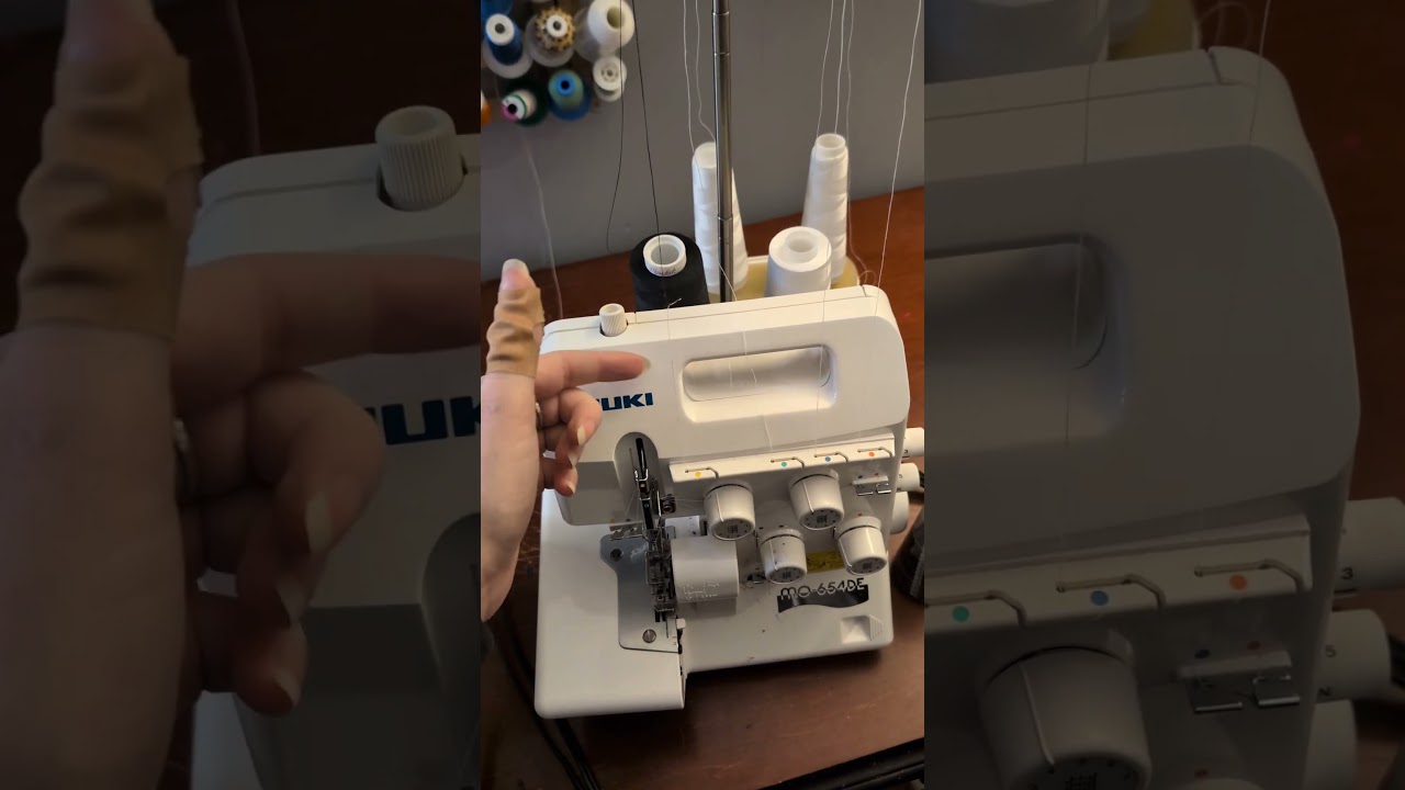 My least favorite activity, threading my serger #cosplay #sewing #shorts